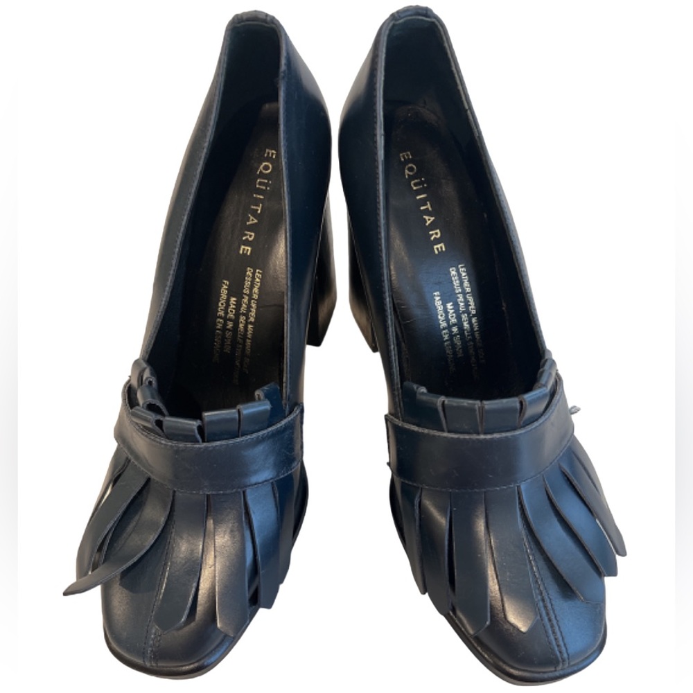 Vintage Inspired Mid Block Heeled Pumps*Wide Fit Heels*Square Toe*Chunky Heel
